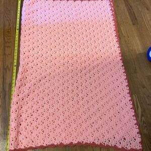 Large Baby Pink blanket “45x60” homemade‎
